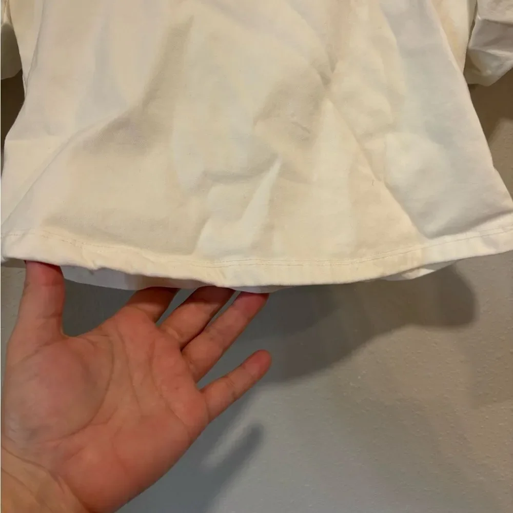 Maeve White Puff Sleeve Top